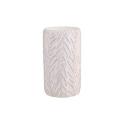 Chic Antique Vase aus Zement mit Blattmuster