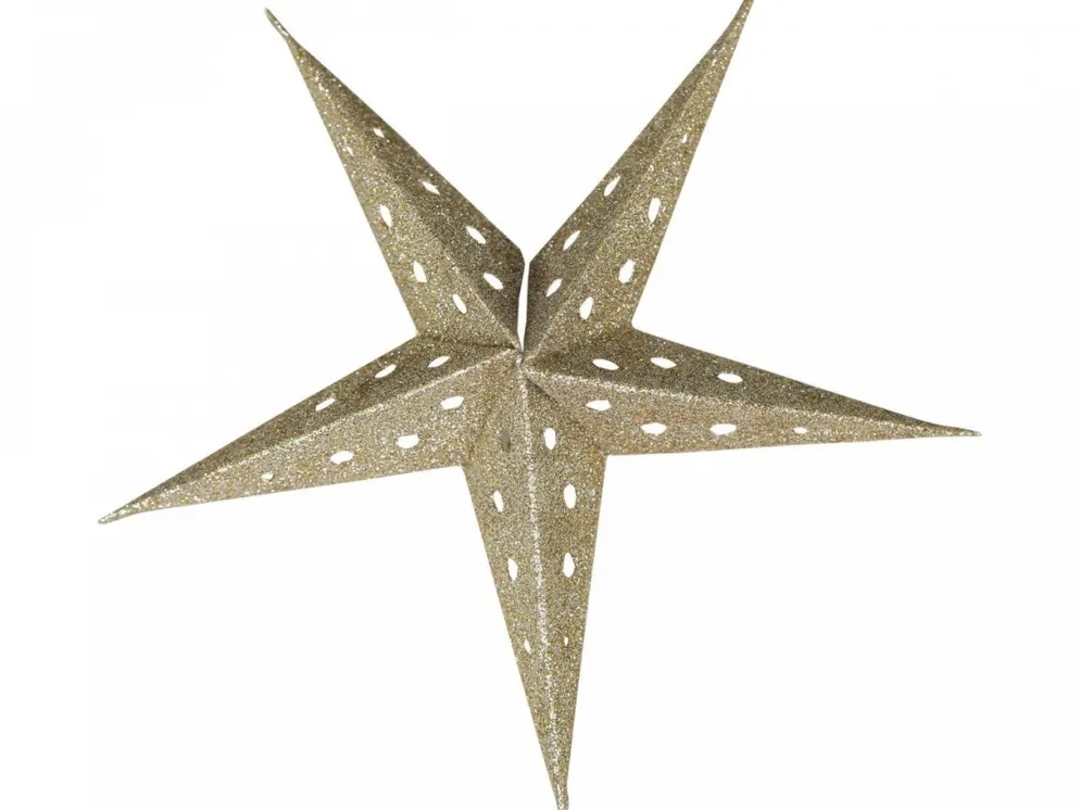 Chic Antique Vintage Papierstern mit Glitzer