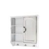 Chic Antique Vintage Schrank für Wand mit 1 Tür und 3 Ablagen
