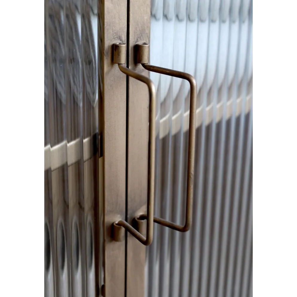 Chic Antique Vitrinenschrank mit 4 Glastüren