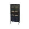 Chic Antique Vitrinenschrank mit Glastüren im Industrial Look