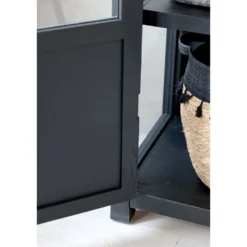 Chic Antique Vitrinenschrank mit Glastüren und Regalböden