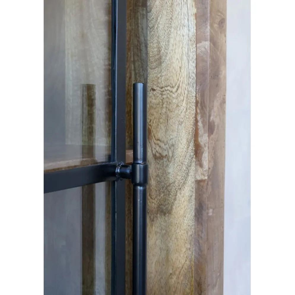 Chic Antique Vitrinenschrank Paris – Landhausstil mit Schiebetüren