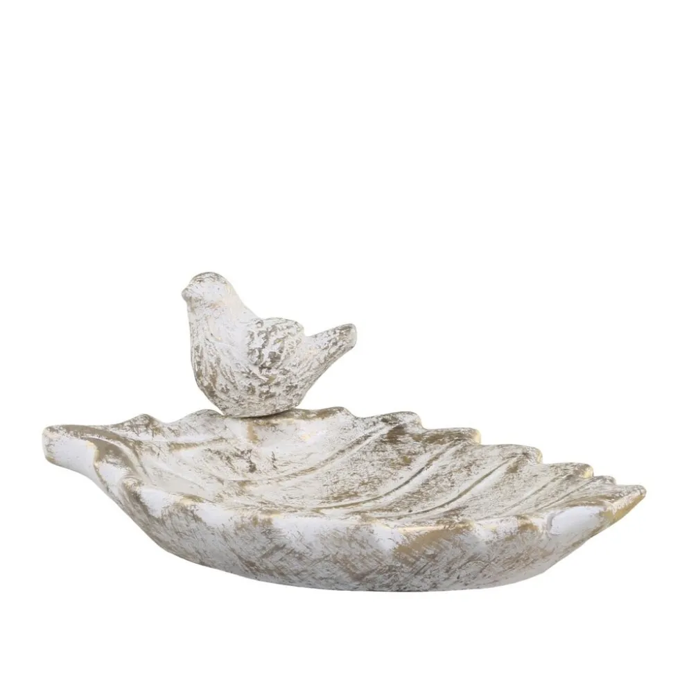 Chic Antique Vittel Vogelbad mit Goldmuster