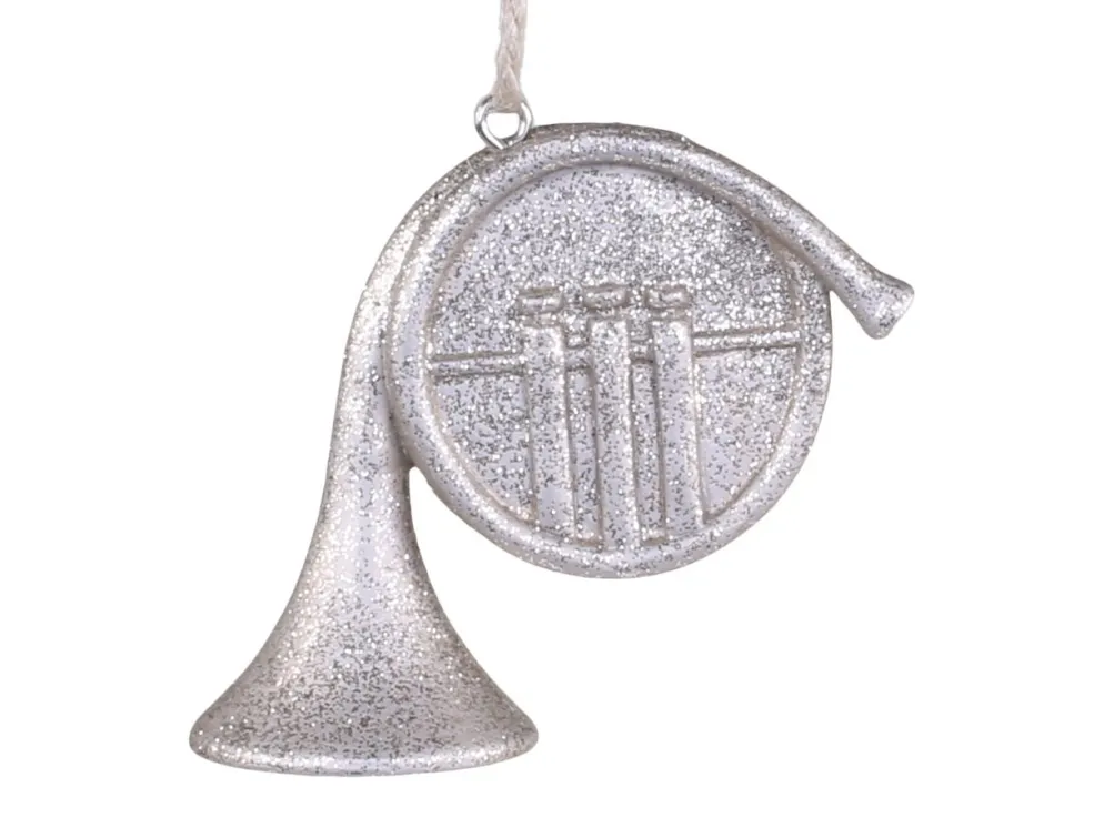 Chic Antique Waldhorn Anhänger mit Glitzer