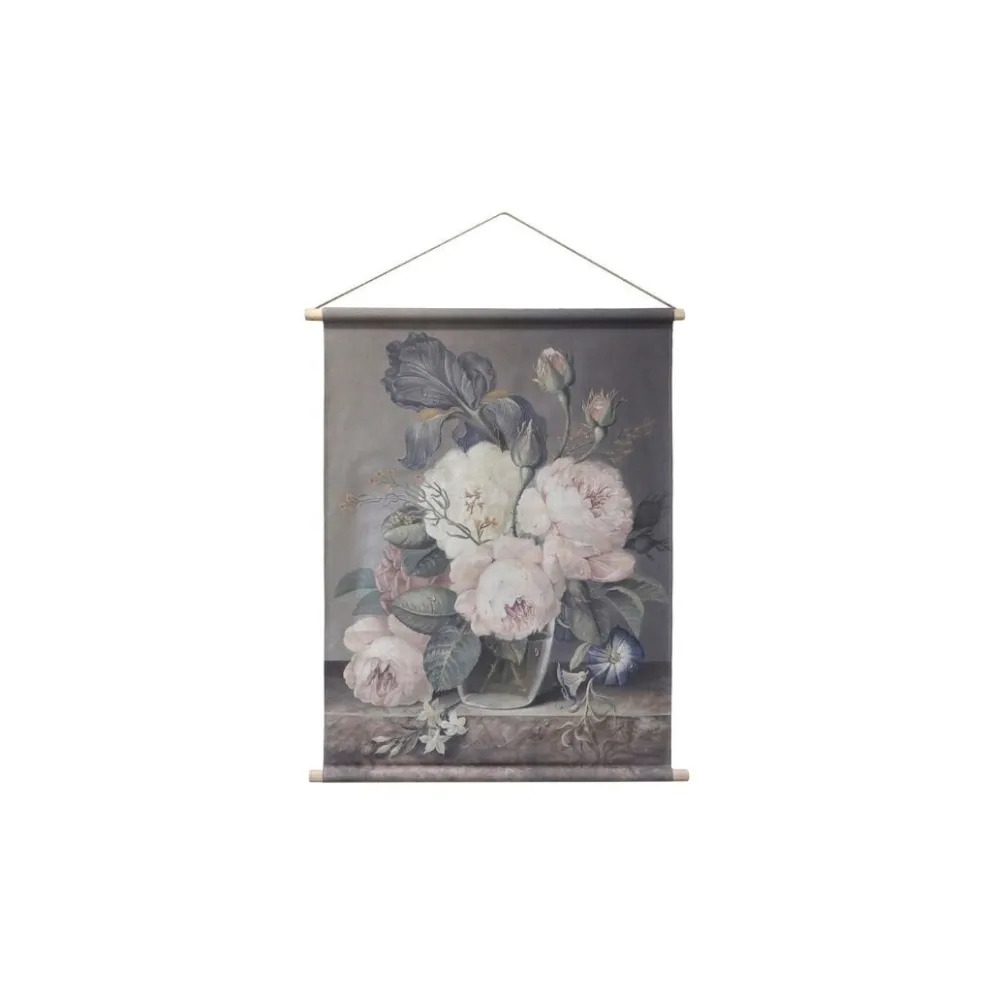Chic Antique Wandbild aus Stoff mit Motivdruck