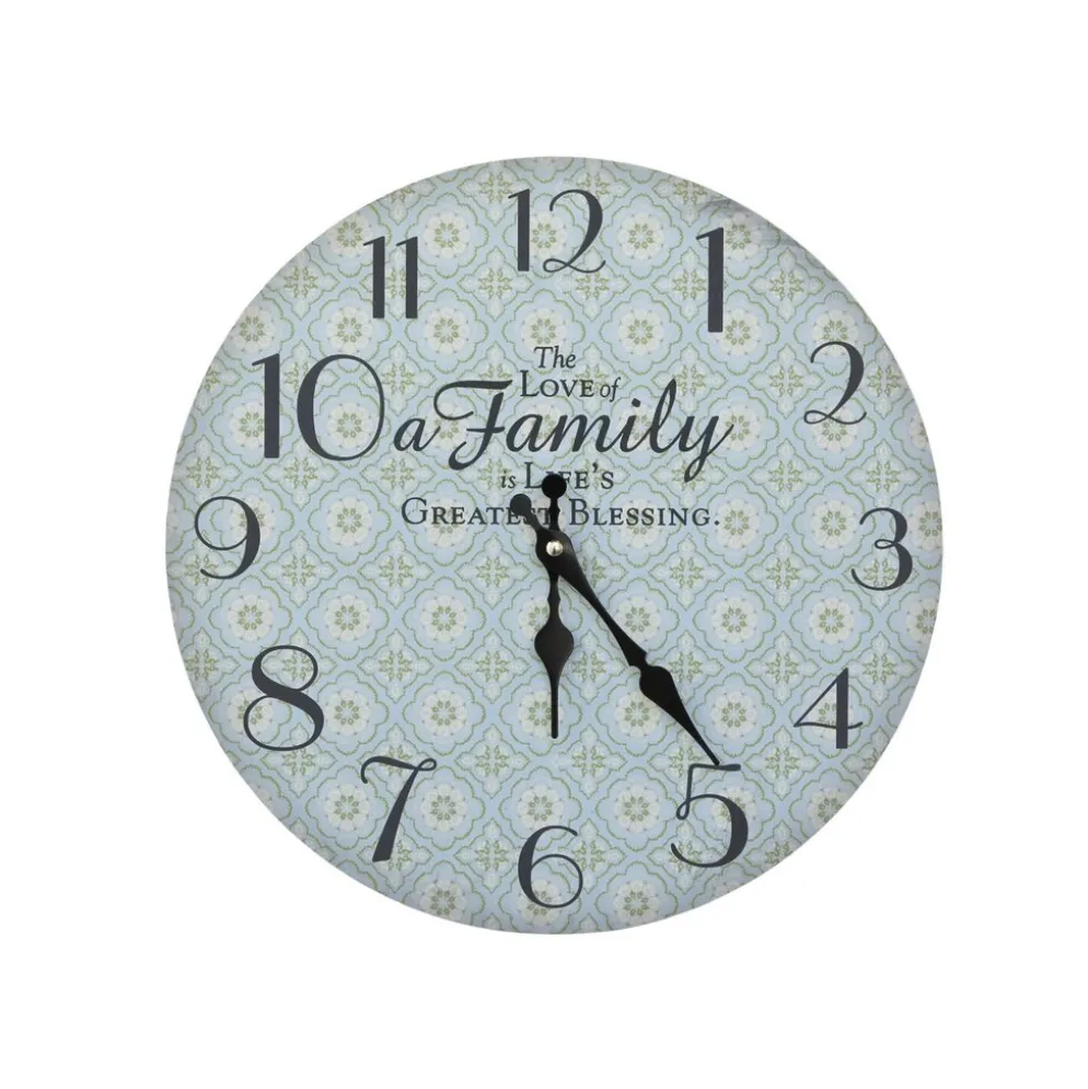Chic Antique Wanduhr mit Muster und Spruch