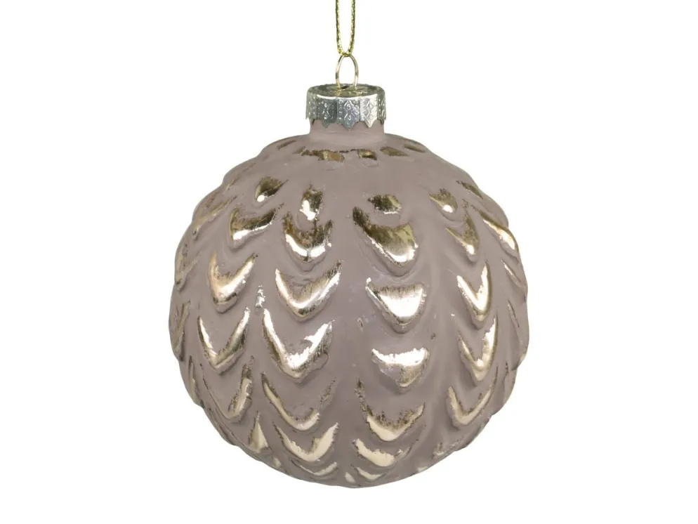 Chic Antique Weihnachtskugel mit Goldmuster Fleche