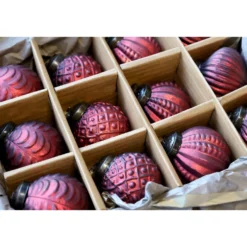 Chic Antique Weihnachtskugeln in einer Schachtel 12er Set