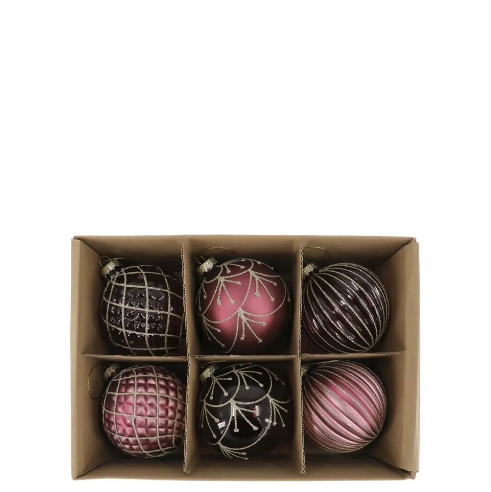 Chic Antique Weihnachtskugeln in einer Schachtel 6er-Set