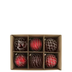Chic Antique Weihnachtskugeln in einer Schachtel 6er-Set