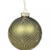 Chic Antique Weihnachtskugel Blatt mit Goldmuster