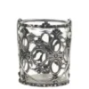 Chic Antique Windlicht mit Henkel und Lilienmuster
