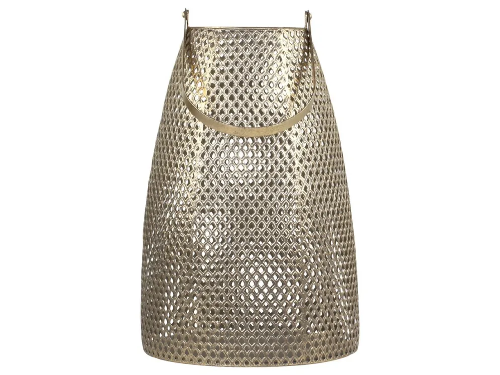 Chic Antique Windlicht mit Lochmuster aus Eisen