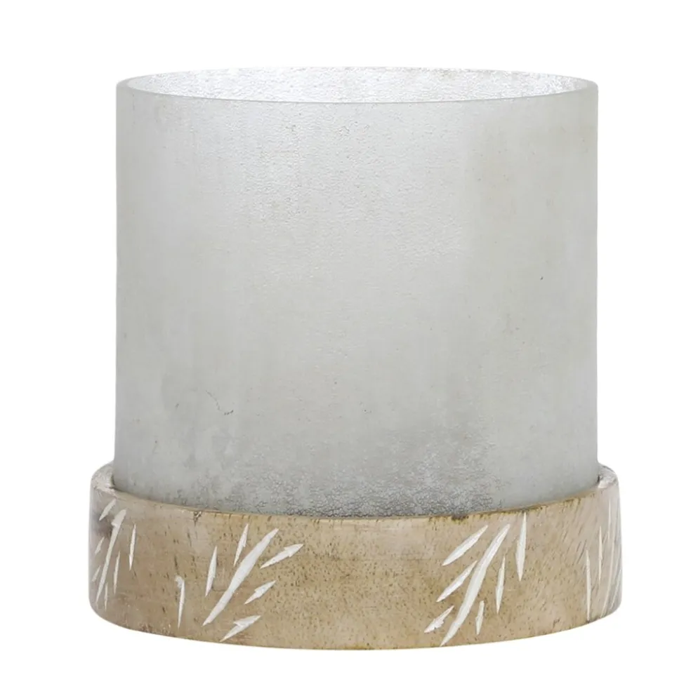 Chic Antique Windlicht mit Mangoholz