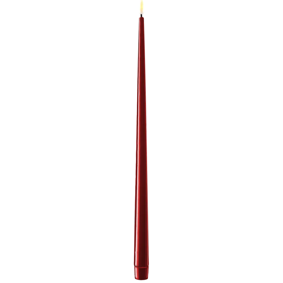Deluxe Homeart LED Stabkerze mit Lack Real Flame 2er Set