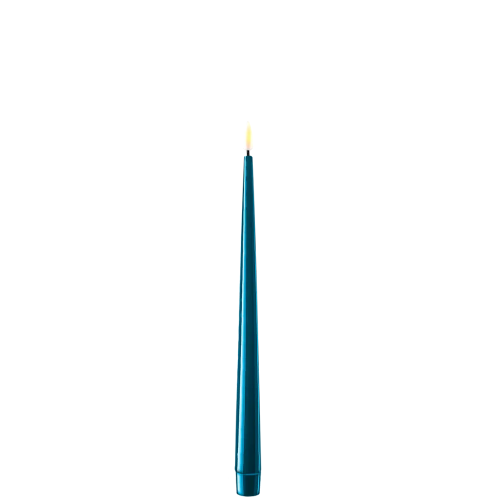 Deluxe Homeart LED Stabkerze mit Lack Real Flame 2er Set