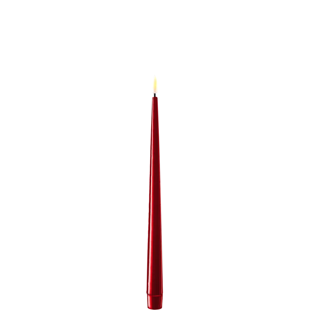 Deluxe Homeart LED Stabkerze mit Lack Real Flame 2er Set