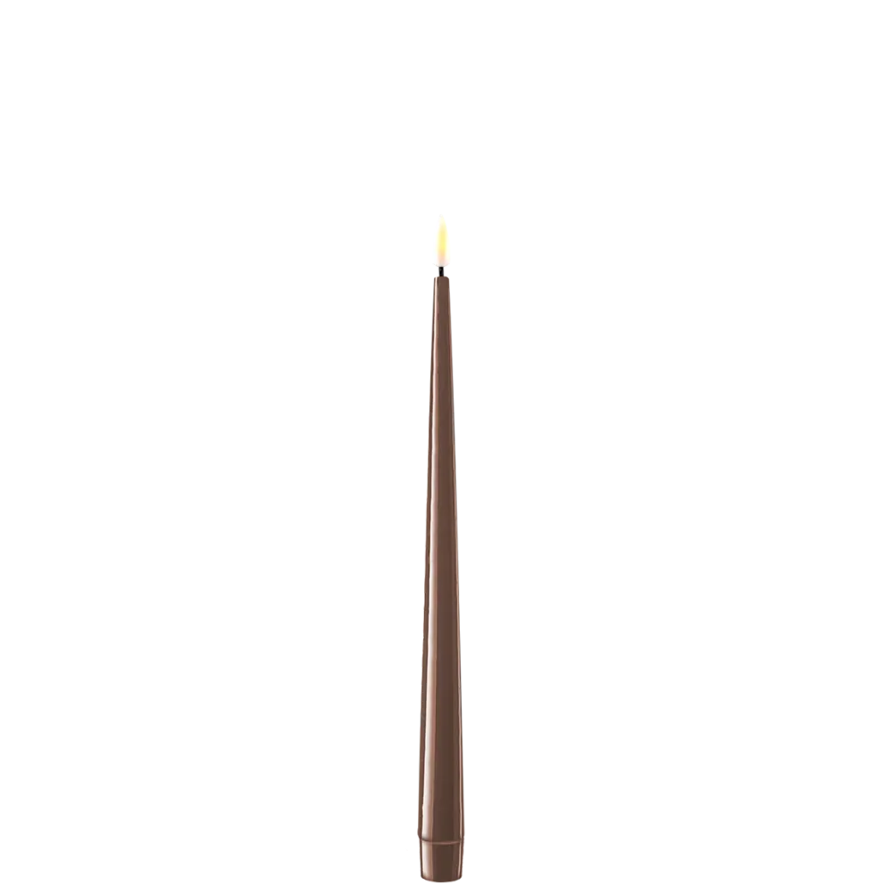 Deluxe Homeart LED Stabkerze mit Lack Real Flame 2er Set