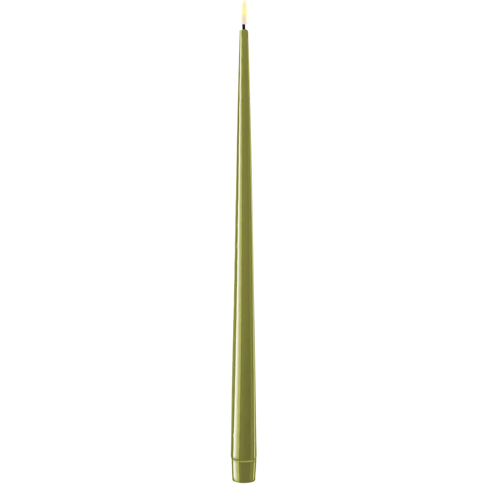 Deluxe Homeart LED Stabkerze mit Lack Real Flame 2er Set