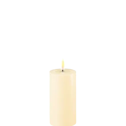 Deluxe Homeart LED Stumpenkerze Real Flame creme