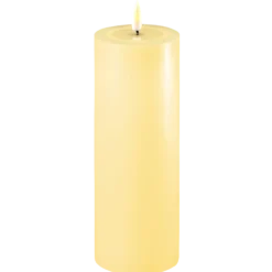 Deluxe Homeart LED Stumpenkerze Real Flame hellgelb