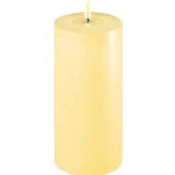 Deluxe Homeart LED Stumpenkerze Real Flame hellgelb