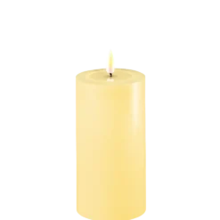 Deluxe Homeart LED Stumpenkerze Real Flame hellgelb