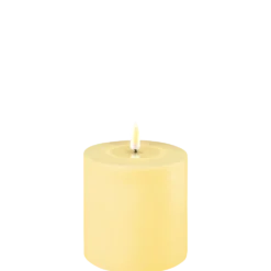 Deluxe Homeart LED Stumpenkerze Real Flame hellgelb