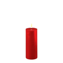 Deluxe Homeart LED Stumpenkerze Real Flame rot