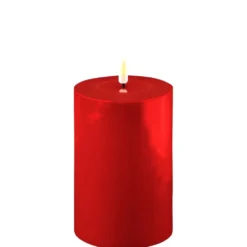 Deluxe Homeart LED Stumpenkerze Real Flame rot
