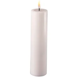 Deluxe Homeart LED Stumpenkerze Real Flame weiß