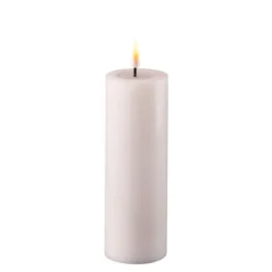 Deluxe Homeart LED Stumpenkerze Real Flame weiß