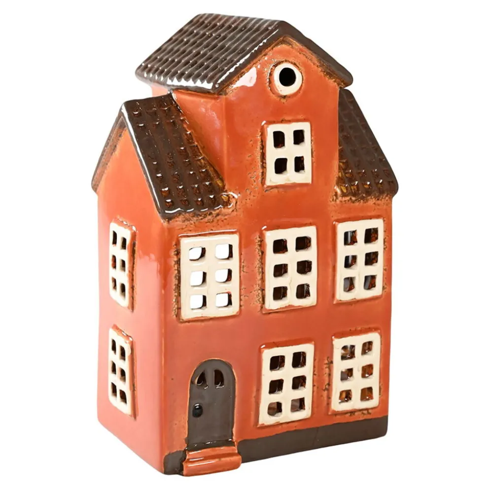 Det Gamle Apotek Lichthaus Keramikhaus altes Stadthaus braun