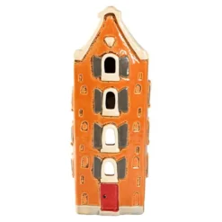 Det Gamle Apotek Lichthaus Keramikhaus altes Stadthaus orange