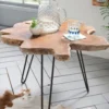 Faktorei Beistelltisch Bråde mit Teakholzplatte