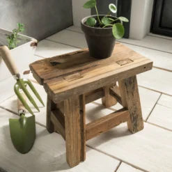 Faktorei Deko-Hocker aus Teakholz