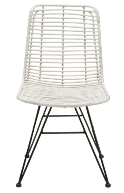 Faktorei Rattan-Stuhl mit Metall Gestell