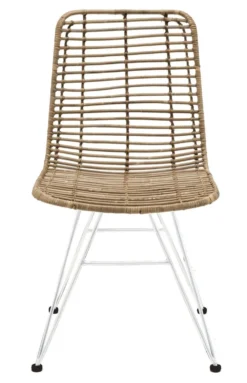 Faktorei Rattan-Stuhl mit Metall Gestell