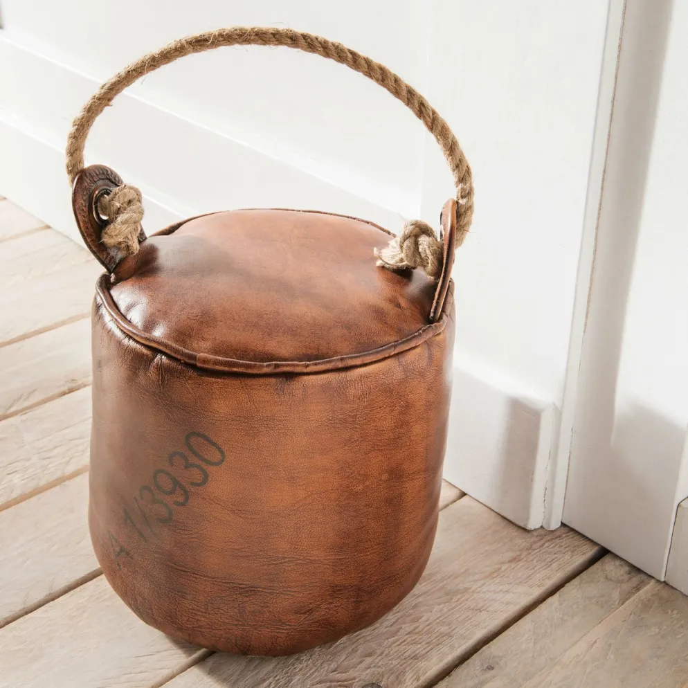 Faktorei Türstopper rund Vintage Leder