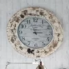 Faktorei Wanduhr Shabby, recyceltes Holz, weiß