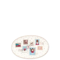 GreenGate Servierplatte Xmas Letter white