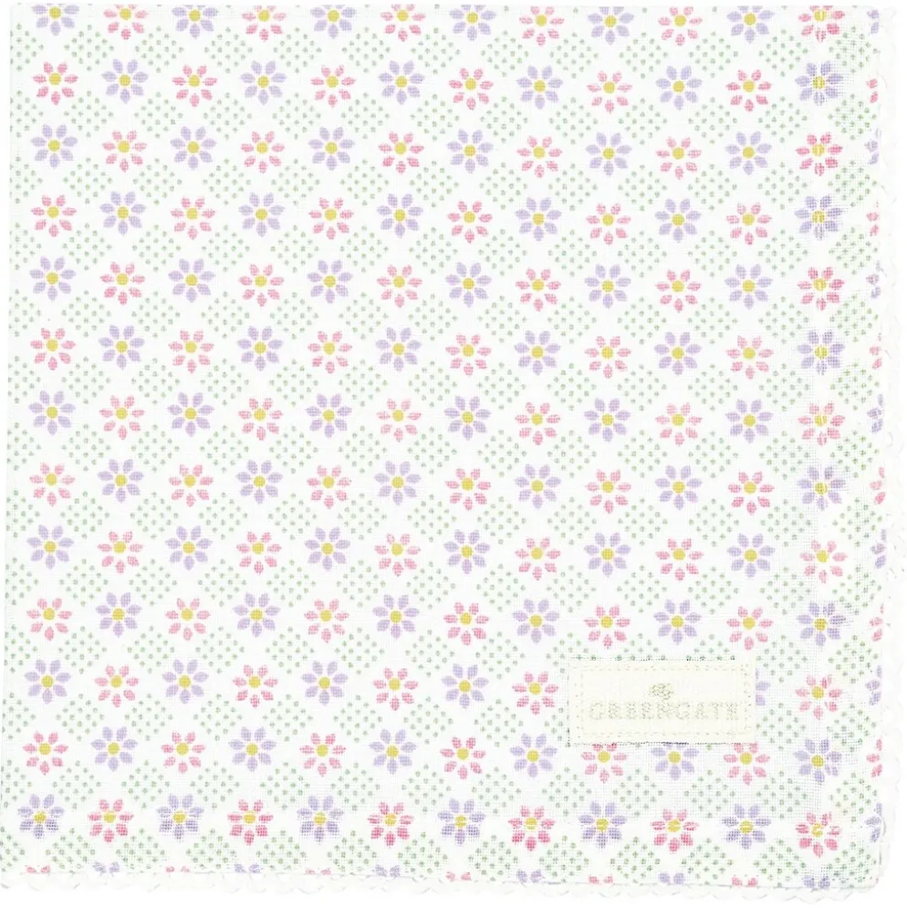 GreenGate Stoffserviette mit Spitze Sybille White