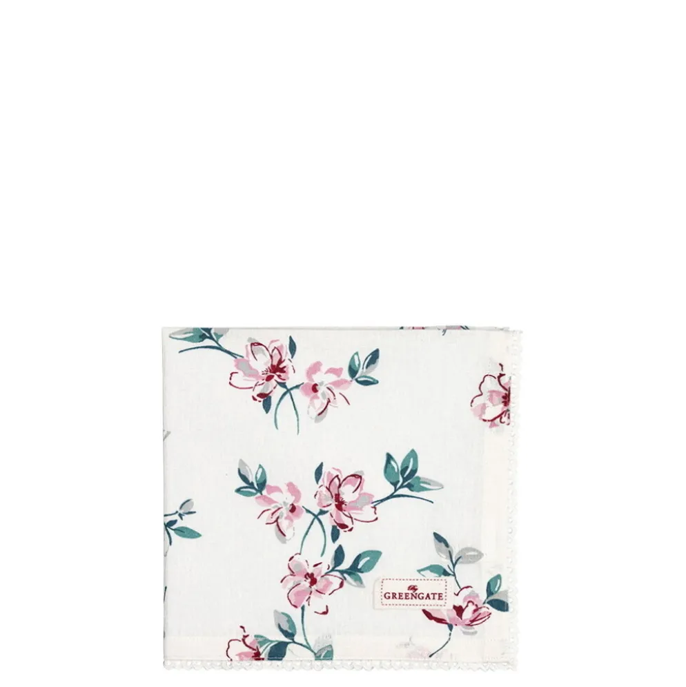 GreenGate Stoffserviette mit Spitze Clair white