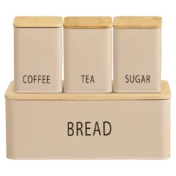 House Nordic Küchenaufbewahrung Dosen, Brotbox Kaffeedose Tula 4er Set