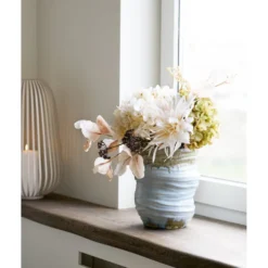 House Nordic Keramik-Vase Hellblau Ø 19,5 cm