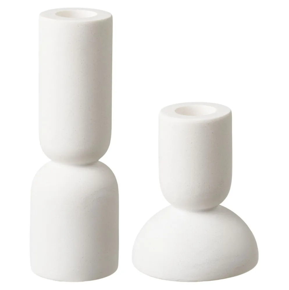 House Nordic Kerzenhalter im 2er Set Limestone