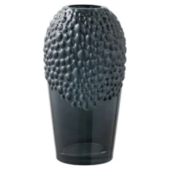 House Nordic Skandinavische Vase Glas, dunkelgrau