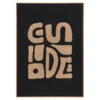 House Nordic Wanddekoration Tine Beige/Schwarz 50x70 cm
