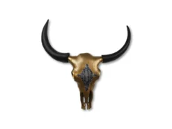 HSM Collection Büffelkopf Gold/Schwarz Metall